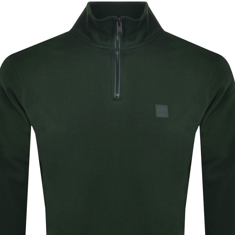 BOSS Zetrust Quarter Zip Sweatshirt Green Mainline Menswear Ireland